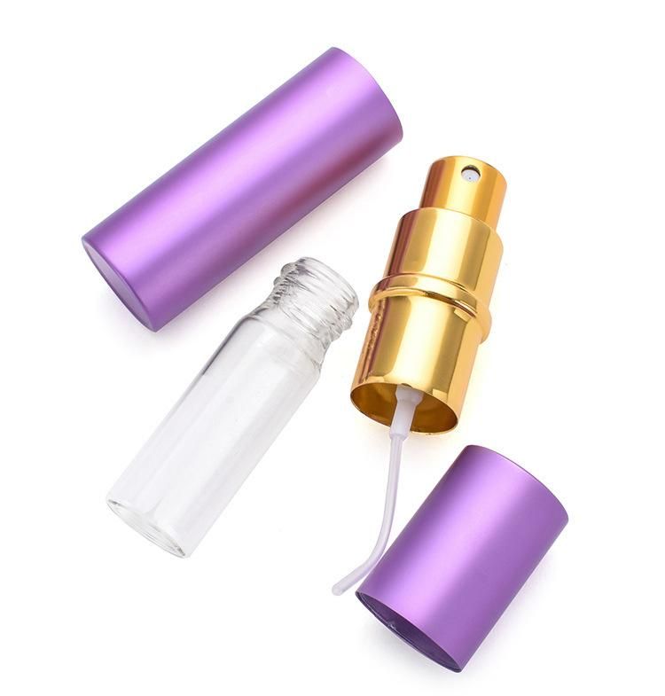 10ml Portable Refillable Perfume Atomizer Bottle with Metal Spray Empty Perfume Case with Colorful Empty Container