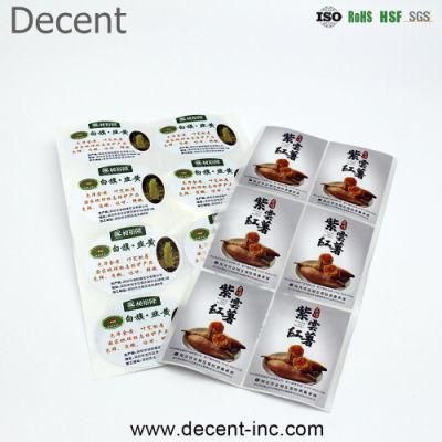 Custom Vinyl Clear Sticker Label, Waterproof Transparent Pet Label Sticker with Gold Stamping
