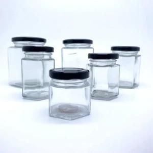 85ml Hexagon Shape Glass Jar for Honey with Twist off Lid