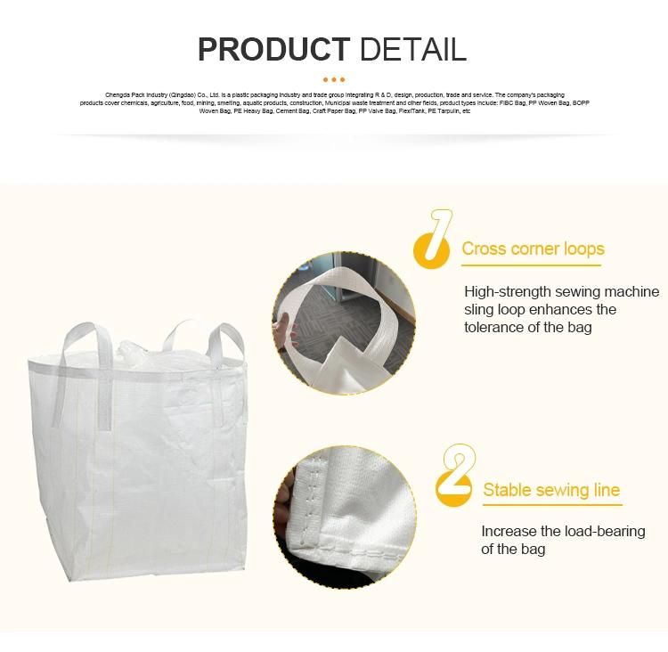 Customized 100% PP Woven FIBC Jumbo Big Bag Free Samples
