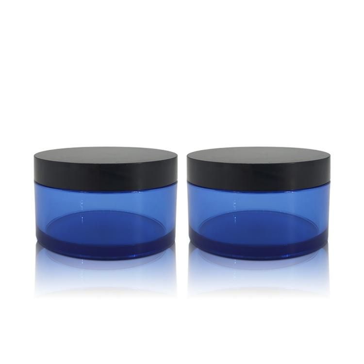 Black Cap Plastic Cream Jar for Skin Care