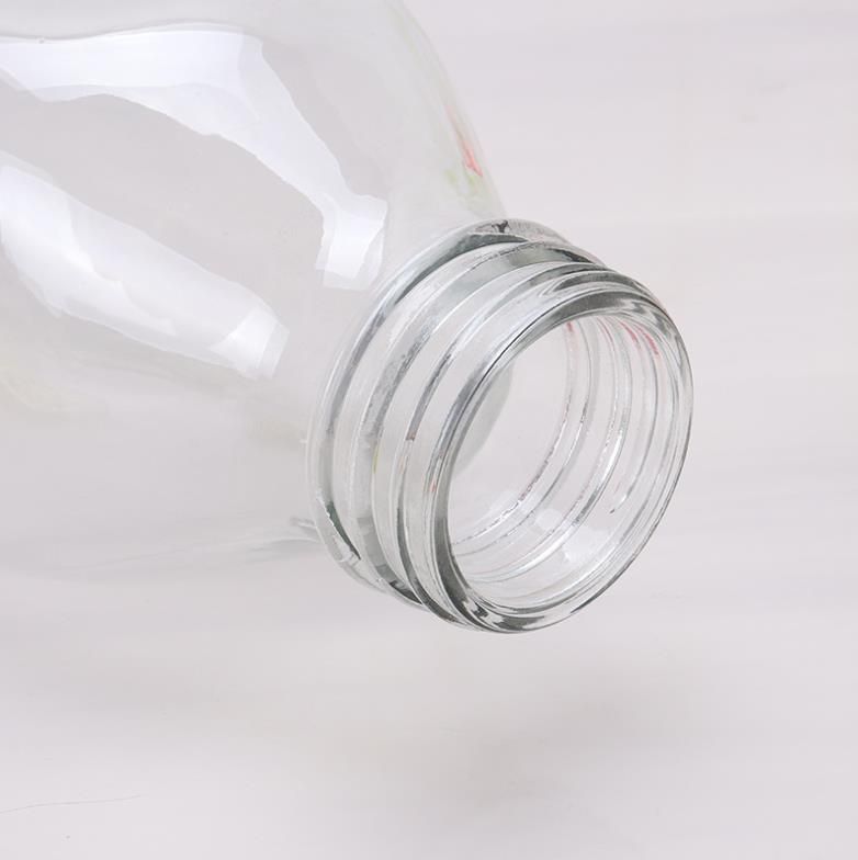 300ml 500ml Wide Mouth Glass Milk Bottle with Screw Lid