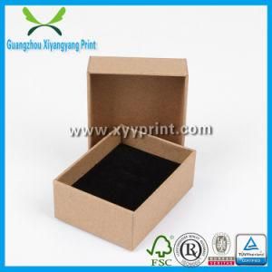 Custom Kraft Brown Paper Gift Box with Black Intert