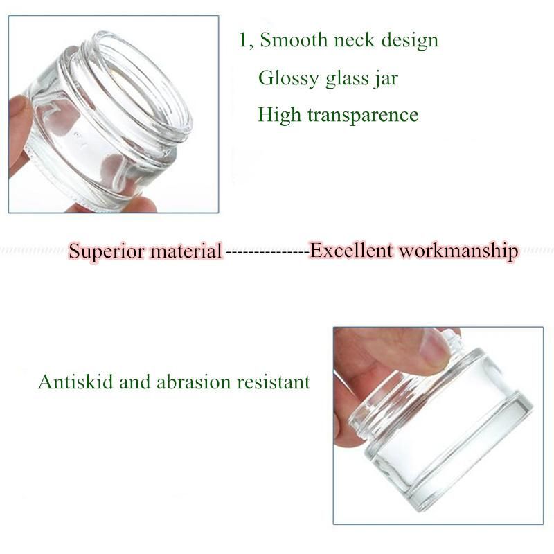 Wholesale Packaging Clear Cosmetic Glass Jar 20g 30g 50g 100g for Cream or Perfume