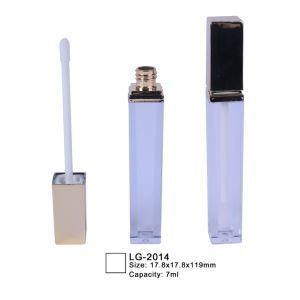 7ml Empty Square Plastic Lipgloss Container Cosmetic Packaging Lip Bottle with Brush Applicator