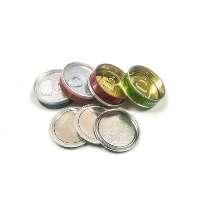 100ml Press It in Cans Self Seal Tins with Black Lids Bulk Small Tin Ring Pull Can 66*40mm