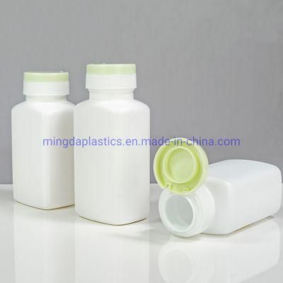 Manufacturer HDPE 180ml Square Plastic Medicine/Food Products Packaging Bottle