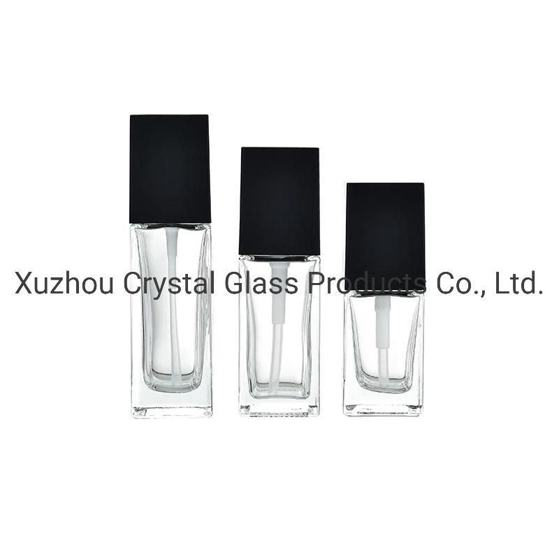 Custom Printed Cosmetic Packaging Set Glass Cosmetic Bottle and Jar