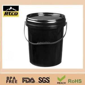 20L Round Plastic Paint Pail with Screw Lid