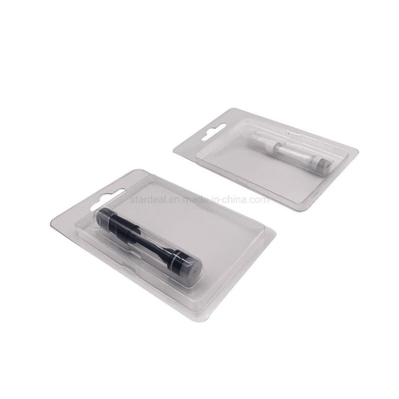 Transparent Blister Plastic Clamshell Pack 1ml Vape Cartridge Packaging