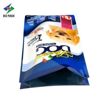 Dq Pack Side Gusset Seal Plastic Packaging Bag Custom Printed Ziplock Reusable Food Bag for Dog Food