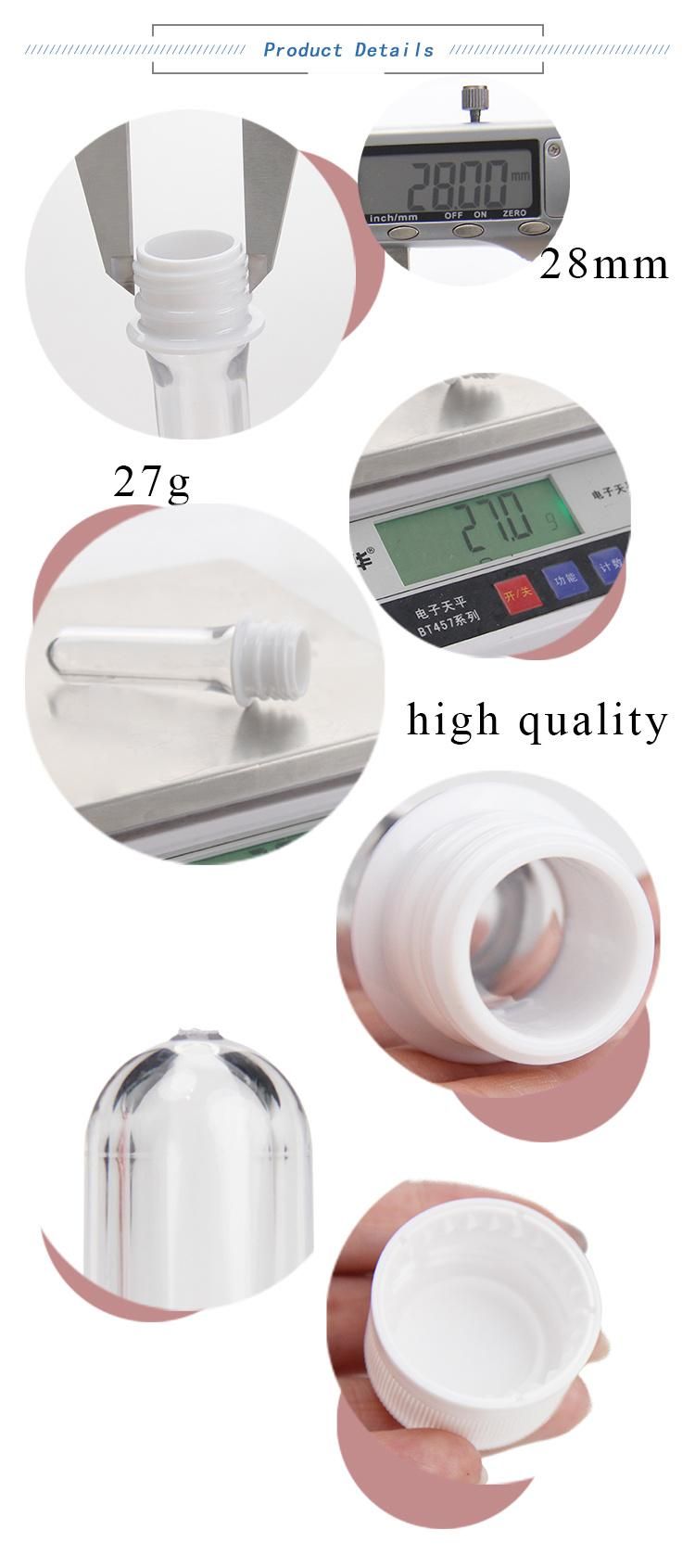 High Quality 28mm 30mm Plastic Pet Preforms for Plastic Water Bottles