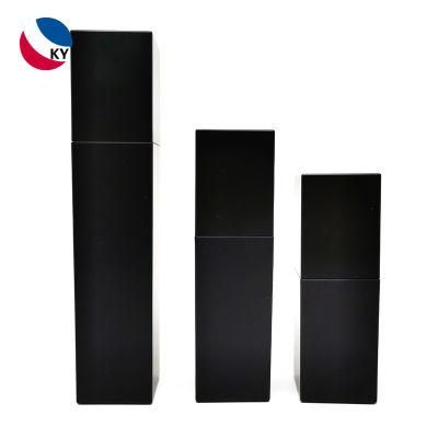 Whosale Empty Black Acrylic Airless Pump Bottle 30ml Matte Frosted Finish Plastic Cosmetic Packaging Bottle