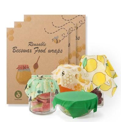 3 Sizes Premium Plastic Free Non Toxic Sustainable Beeswax Food Wrap for Food Storage