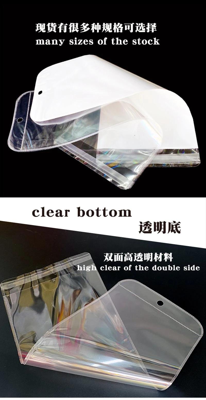 Wig Bag White Pearl Plastic Bag Transparent Self-Adhesive Pouch