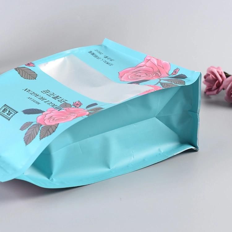 Custom Printing Self-Supporting Packaging Bag Color Aluminum Foil Zipper Food Nut Matte Display Window Packaging Sealed Bag