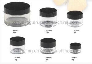 3G 5g 10g Mini Cosmetic Glass Cream Jar with Black Plastic Screw Cap