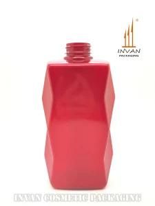 Diamond Shape 600ml Cosmetic Bottle Plastic Bottle Pet Bottle Shampoo Bottle