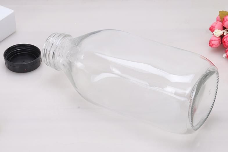 300ml 500ml Wide Mouth Glass Milk Bottle with Screw Lid