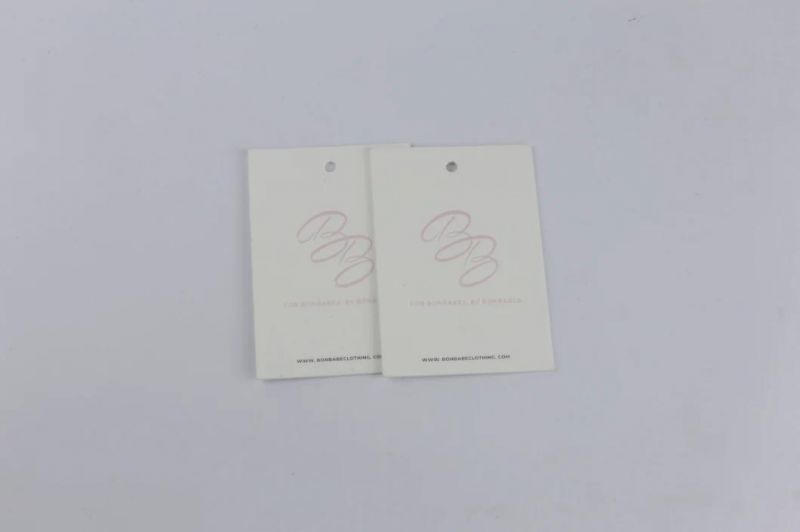 1000GSM 1mm Thick Paper Swing Tag Custom Pink Hangtag