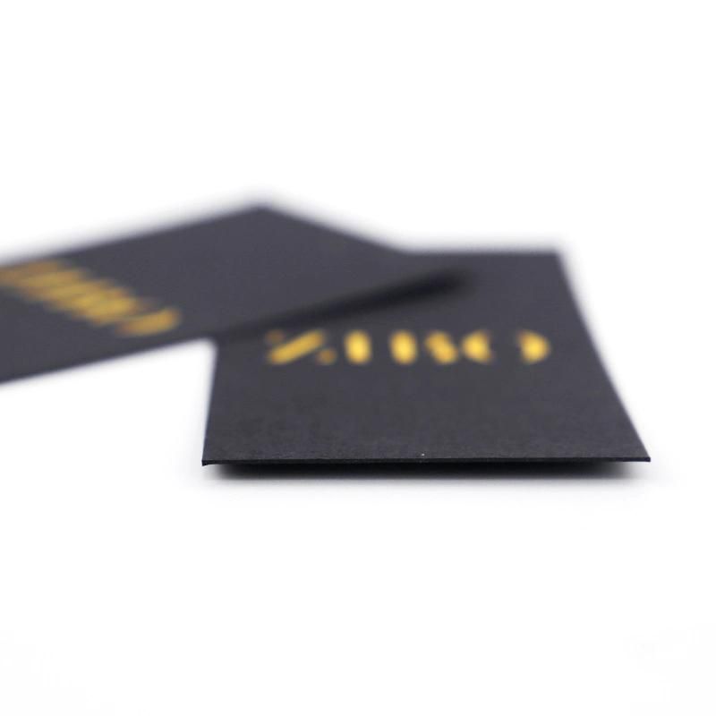 Custom Luxury Gold Printed Black Paper 400GSM Hang Tag