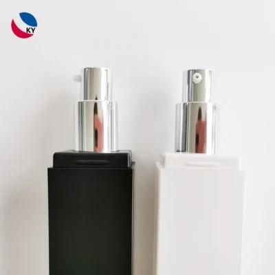 Customized Sell Well 15ml 30ml 50ml Luxury Square Matte Black Matte White Cosmetic Acrylic Lotion Pump Bottle Sprayer Bottle