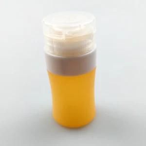 Small Size Cyliner-Shaped Portable FDA/LFGB Food Grade Silicone Travel Bottles, Orange