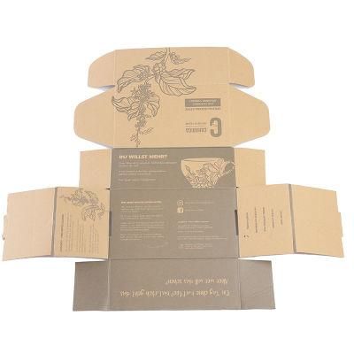 Custom Design Brown Kraft Shipping Paper Box