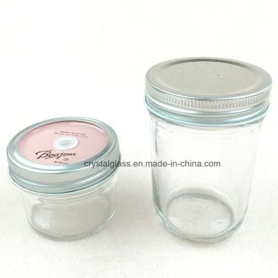 100ml 200ml Aviar Glass Jam Jar /Aviar Glass Jam Jar/Glass Honey Jam Jar with Stainless Steel Caps