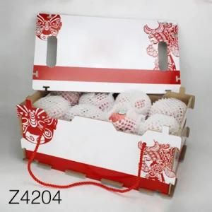 Z2404 Custom Recycled Corrugated Shipping Packaging Boxes Fresh Apple Fruit Packing Box, Carton Box for Apple