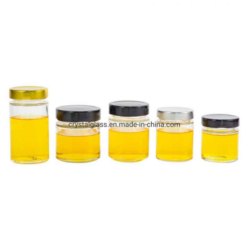 Stock Hexagon Shape Glass Honey Kitchen Containers Jar for Food Storage 30ml-730ml 50g-1000g