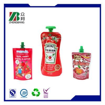 Food Packaging Stand up Jelly Juice Spout Pouch
