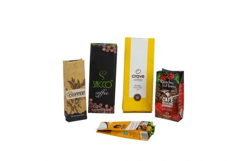 Glossy Laminated Plastic Coffee Packaging Bag