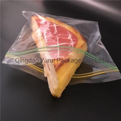Double Color Zip Food Storage Open Easy Tabs Plastic Sandwich Bags in Retail Box