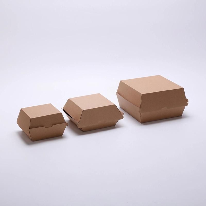 Food Grade Fold Paper Burger Box Corrugated Paper Hamburger Box