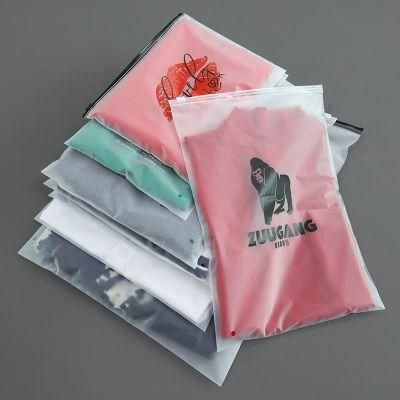 Frosted Plastic Clothes T Shirt Swimwear Packaging Zipper Bag