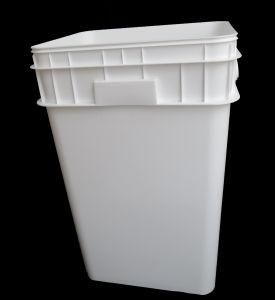 50L Rectangular Food Grade White Lightweight Frozen Seafood Storage Plastic Bucket with Lids