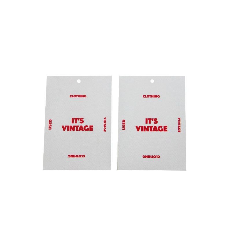 Supply Granule Embossed White Special Fsc Paper Hangtag