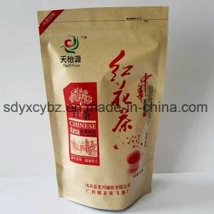 Food Grade Kraft Paper Stand up Ziplock Pouch for Tea