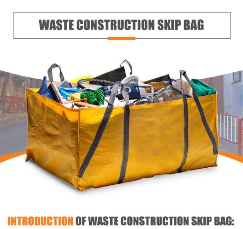 Construction Garden Waste PP Big Jumbo Bags Super Sack for Waste Management