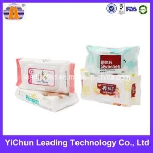 Eco-Friendly Seal Wet Tissue Plastic Packaging Bag with Adhesive Sticker
