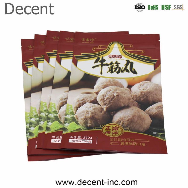 Custom Doypack Recyclable Aluminum Foil Burger Packaging Food Packaging Zipper Bags