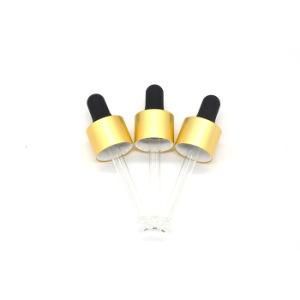 24/410 Gold Color Aluminum Dropper with White Silicone Nipple