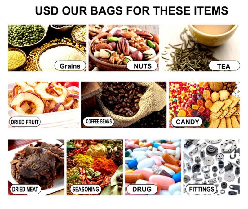 Custom Printed Stand up Dried Food Pouch Packaging Bag