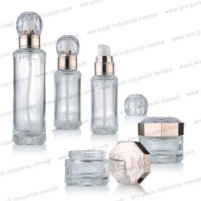 Cosmetic Packaging Skin Care Cream Eco Friendly Glass Jar 55g with Factory Wholesale Cosmetic