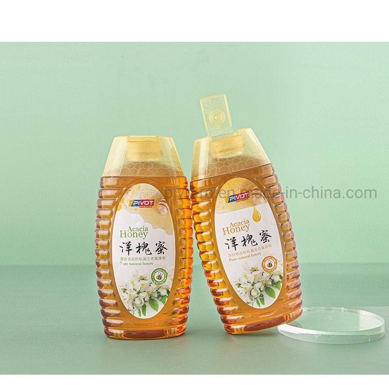 436g Honey Squeeze Bottle with Silicone Valve Cap for Honey Syrup