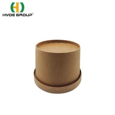 Takeaway Rice Soup Packaging Cup Kraft Paper Bowl with PP Paper Lid