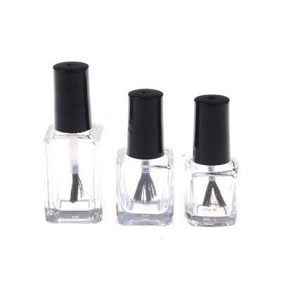 5ml/10ml/15ml Transparent Glass Nail Polish Bottle Empty with Lid Brush Cosmetic Containers Nail Glass Bottles with Brush