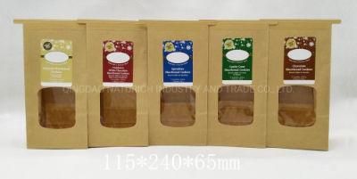 Snack Nuts Cookies Food Kraft Paper Bag with Window