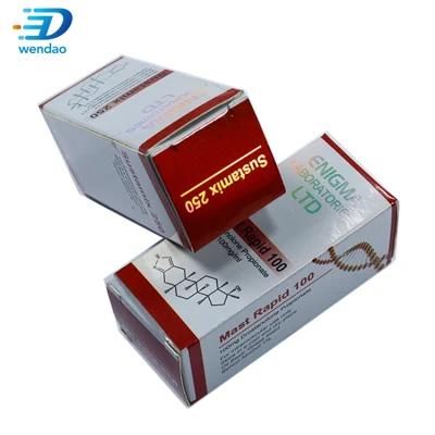 Custom Printing Pharmaceuticals Steroid Embossed Packing Boxes for 30ml 15ml 10ml Vials
